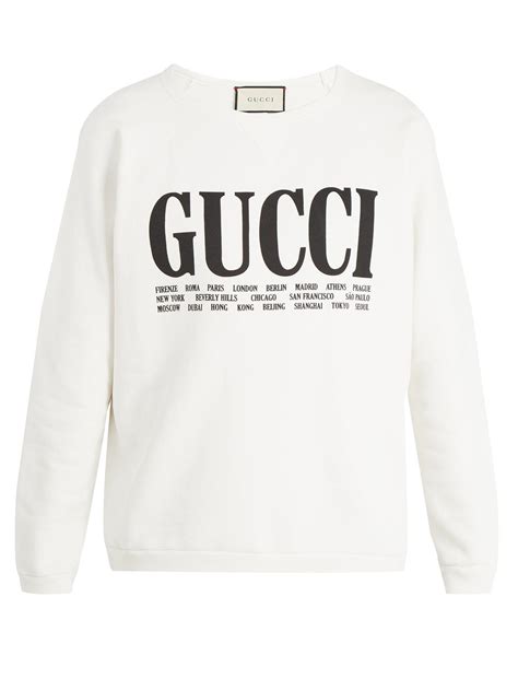 gucci logo sweatshirt white|Gucci inspired sweatshirt.